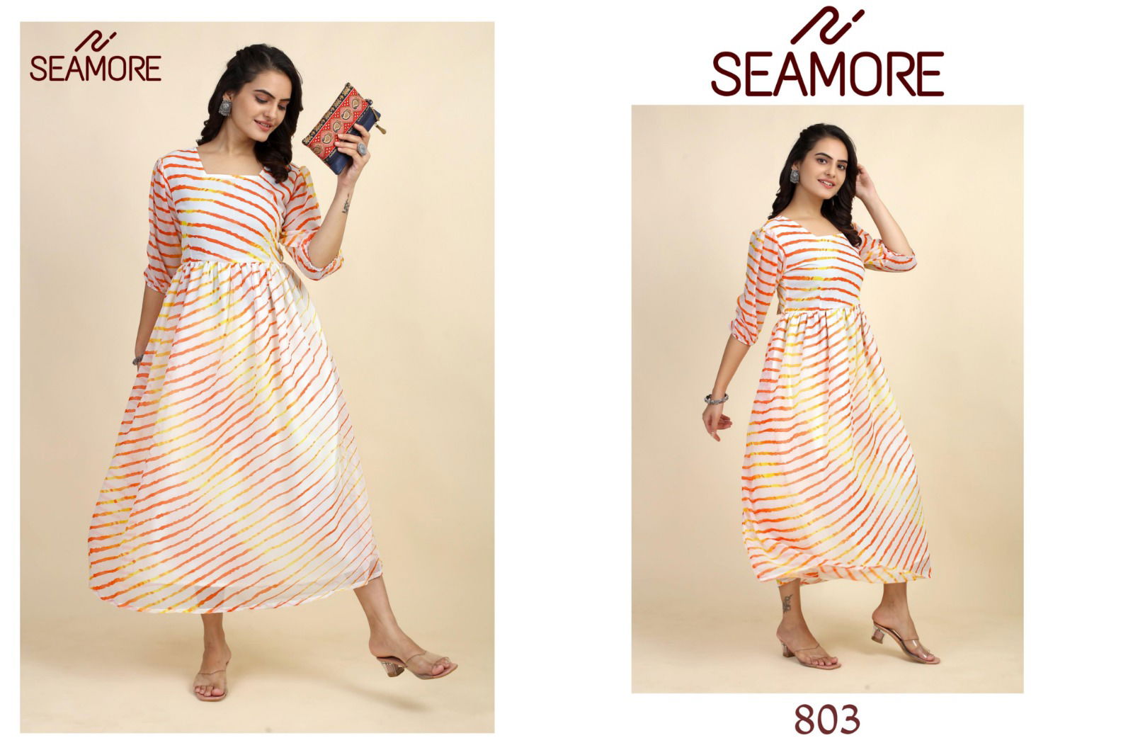 Jasmin By Seamore Georgette Printed Designer Kurtis Catalog